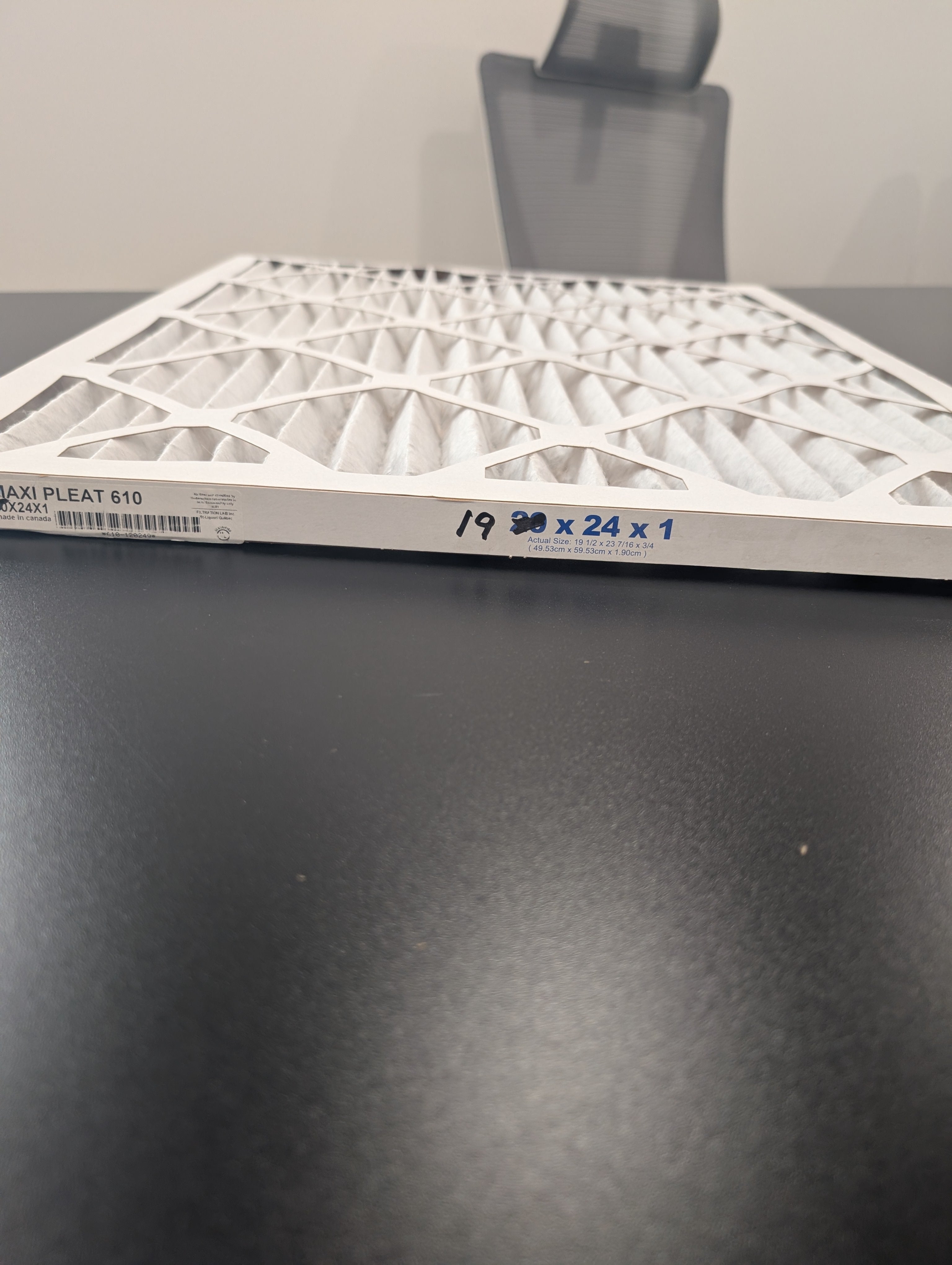 Filtre Filtration LAB Maxi 610 19x24x1