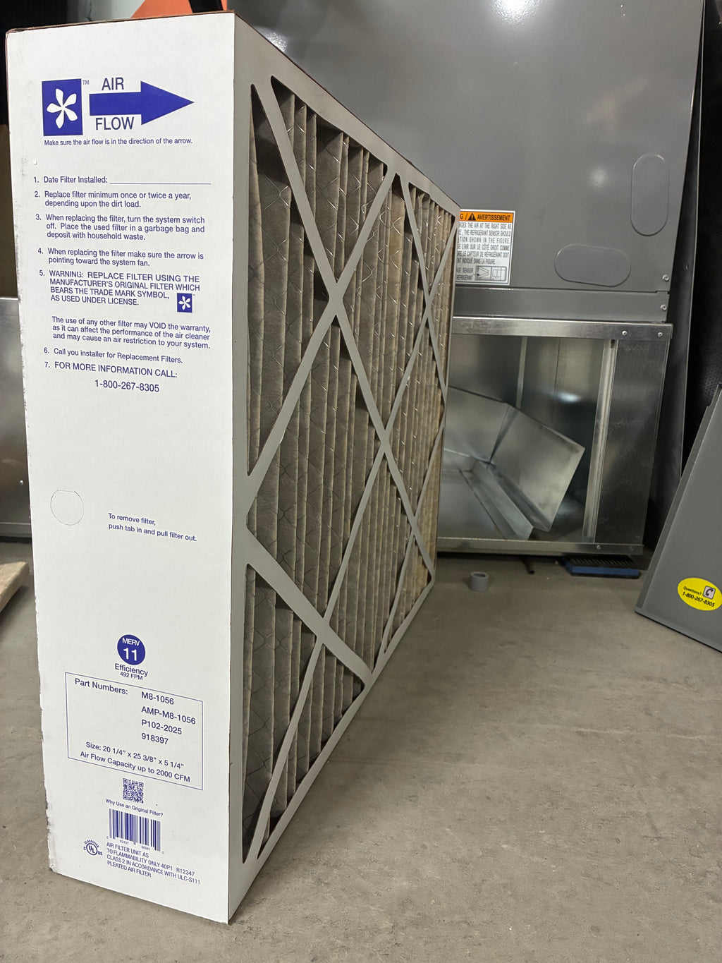 boite filtre 20x25x5 m8-1056